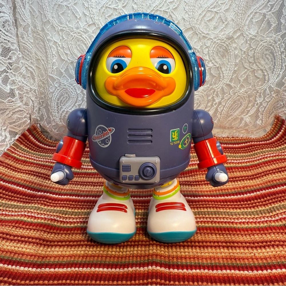 Dancing Space Duck Battery Powered Doll with Music for Children Astronaut Blue